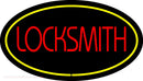 Locksmith Oval Yellow Handmade Art Neon Sign