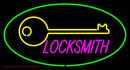 Locksmith Logo Oval Green Handmade Art Neon Sign