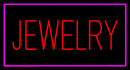 Jewelry Rectangle Purple Handmade Art Neon Sign