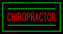 Chiropractor Rectangle Green Handmade Art Neon Sign