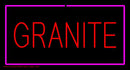 Granite Rectangle Purple Handmade Art Neon Sign