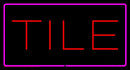 Tile Rectangle Purple Handmade Art Neon Sign