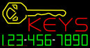 Keys with Phone Number Handmade Art Neon Sign