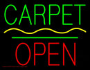 Carpet Block Open Green Line Handmade Art Neon Sign