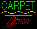 Carpet Script1 Open White Line Handmade Art Neon Sign