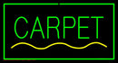 Carpet Rectangle Green Handmade Art Neon Sign