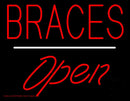 Red Braces Open White Line Handmade Art Neon Sign