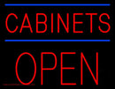 Cabinets Block Open Handmade Art Neon Sign