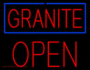 Granite Block Open Handmade Art Neon Sign