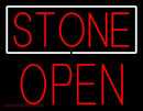 Stone Block Open Handmade Art Neon Sign