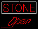 Stone Script1 Open Handmade Art Neon Sign