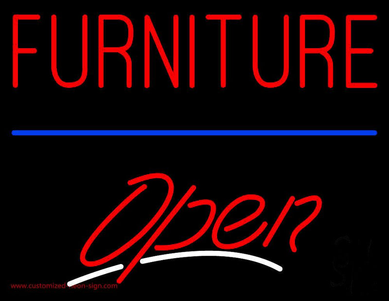 Furniture Script2 Open Handmade Art Neon Sign