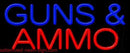Guns And Ammo Handmade Art Neon Sign