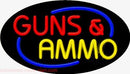 Guns And Ammo Handmade Art Neon Sign