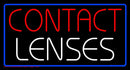 Contact Lenses Blue Border Handmade Art Neon Sign