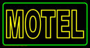 Motel With Green Border Handmade Art Neon Sign