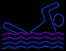 Man Swimming Handmade Art Neon Sign