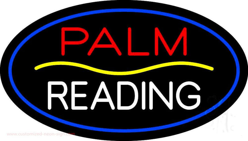 Palm Reading Yellow Line Handmade Art Neon Sign