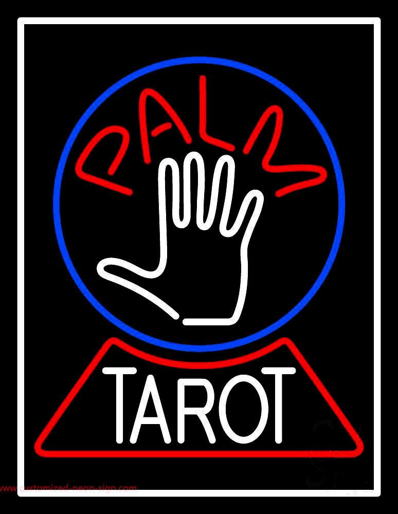 Palm Tarot Crystal Handmade Art Neon Sign