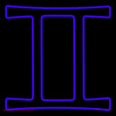 Purple Gemini Handmade Art Neon Sign