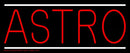 Red Astro White Line Handmade Art Neon Sign