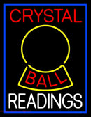 Red Crystal Ball White Reader Handmade Art Neon Sign