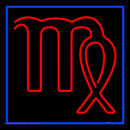 Virgo Blue Border Handmade Art Neon Sign