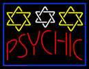 Blue Psychic With Stars Handmade Art Neon Sign