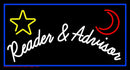 Blue Reader And Advisor Handmade Art Neon Sign