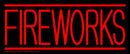 Red Fireworks Block Handmade Art Neon Sign