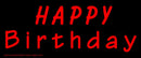 Red Happy Birthday Handmade Art Neon Sign