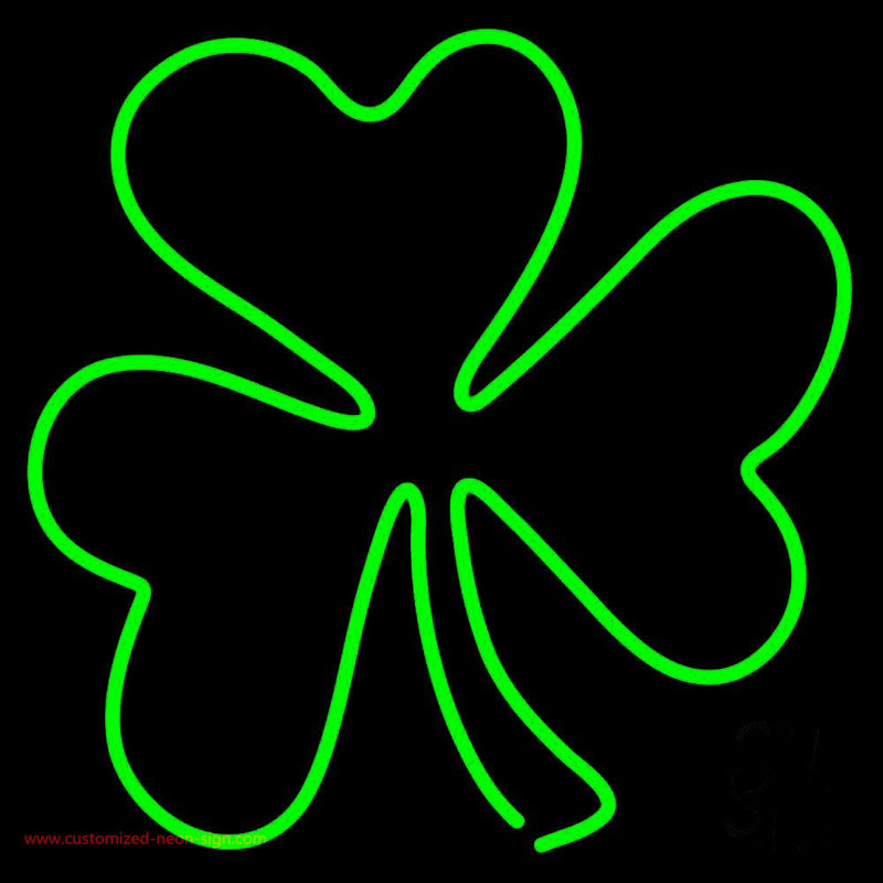 Happy St Patricks Day Shamrock Handmade Art Neon Sign