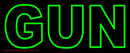 Green Gun Handmade Art Neon Sign