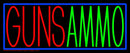 Guns Ammo Handmade Art Neon Sign