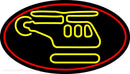 Helicopter Logo Handmade Art Neon Sign