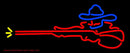Man With Gun Handmade Art Neon Sign
