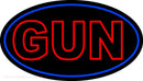 Red Double Stroke Gun Handmade Art Neon Sign