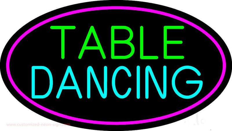 Table Dancing Handmade Art Neon Sign