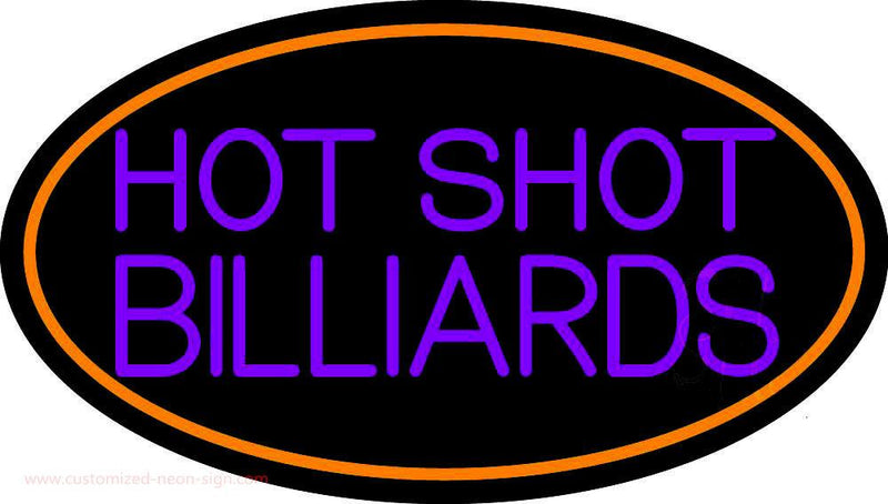Hot Shot Billiards 4 Handmade Art Neon Sign
