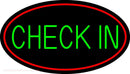 Green Check In Handmade Art Neon Sign