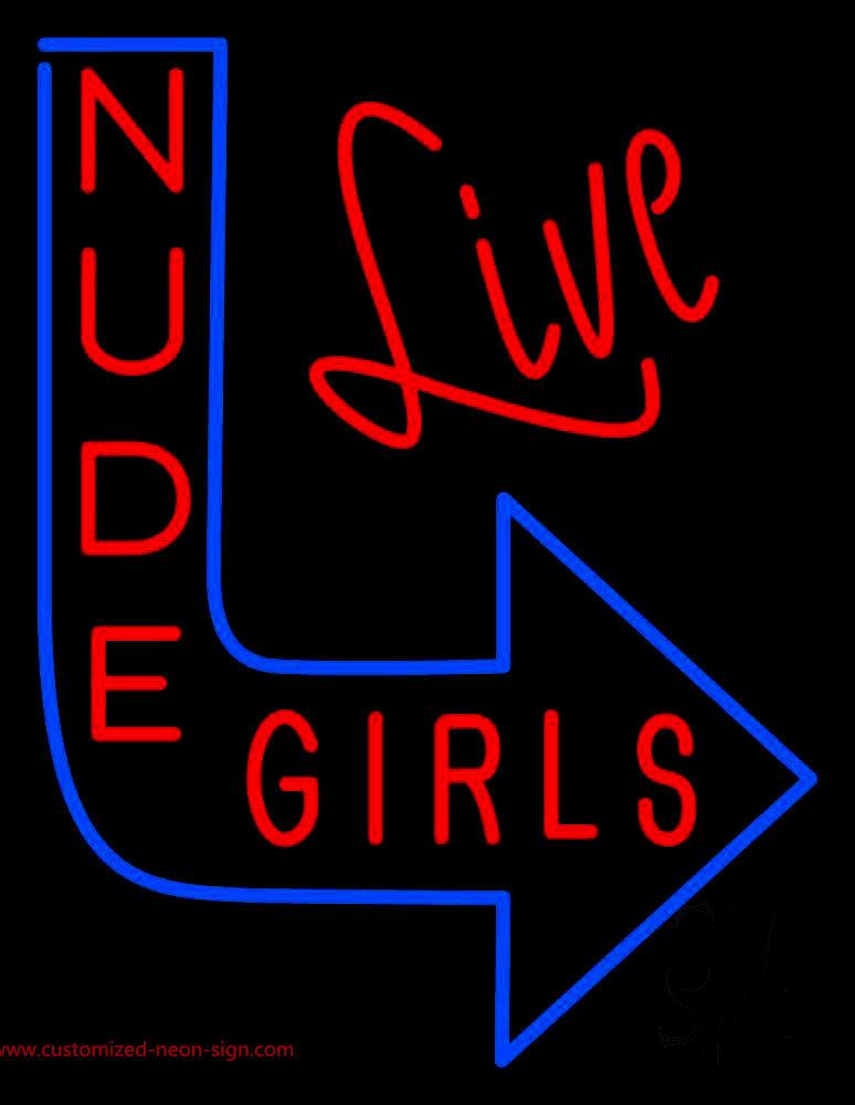 Live Nude Girls Handmade Art Neon Sign