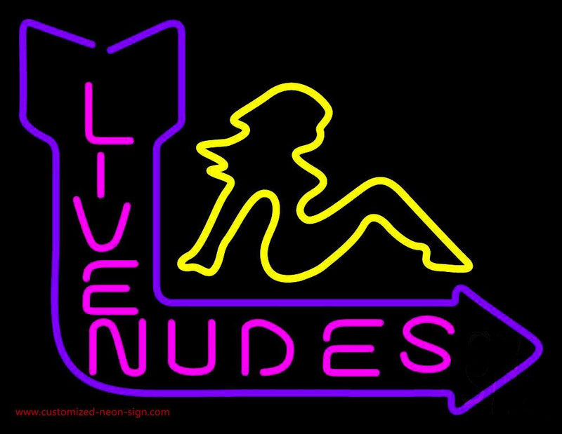 Live Nudes With Girl Arrow Handmade Art Neon Sign