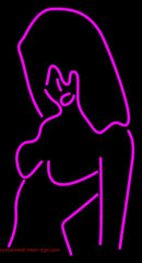 Pink Girl Strip Club Handmade Art Neon Sign