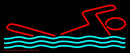 Man Swimming Handmade Art Neon Sign
