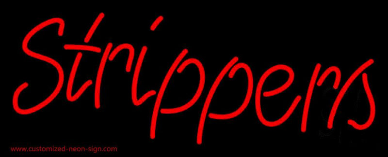 Red Strippers Handmade Art Neon Sign