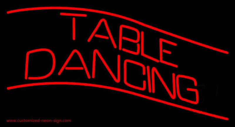 Table Dancing Handmade Art Neon Sign