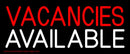 Vacancies Available Handmade Art Neon Sign