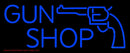 Blue Gun Shop Handmade Art Neon Sign