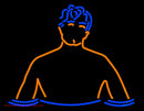 Swimming Boy Handmade Art Neon Sign