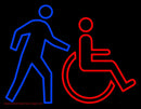Handicapped Man Life Series Handmade Art Neon Sign